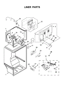 Liner Parts parts for Whirlpool Top-Mount Refrigerator WRT318FZDB05 from AppliancePartsPros.com