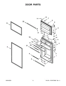 Door Parts parts for Whirlpool Top-Mount Refrigerator WRT318FZDM10 from AppliancePartsPros.com