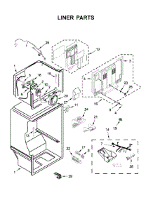Liner Parts parts for Whirlpool Top-Mount Refrigerator WRT318FZDW06 from AppliancePartsPros.com