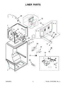 Liner Parts parts for Whirlpool Top-Mount Refrigerator WRT318FZDW10 from AppliancePartsPros.com