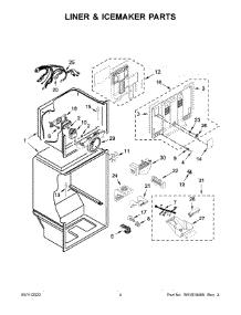 Liner & Icemaker Parts parts for Whirlpool Top-Mount Refrigerator WRT348FMES03 from AppliancePartsPros.com