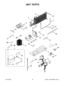 Unit Parts parts for Whirlpool Top-Mount Refrigerator WRT348FMES03 from AppliancePartsPros.com