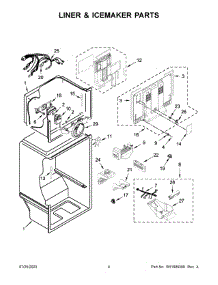 Liner & Icemaker Parts parts for Whirlpool Top-Mount Refrigerator WRT348FMES05 from AppliancePartsPros.com
