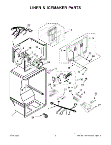 Liner & Icemaker Parts parts for Whirlpool Top-Mount Refrigerator WRT348FMEZ03 from AppliancePartsPros.com