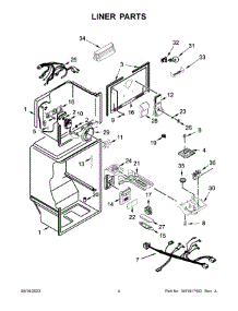 Liner Parts parts for Whirlpool Top-Mount Refrigerator WRT511SZDM02 from AppliancePartsPros.com
