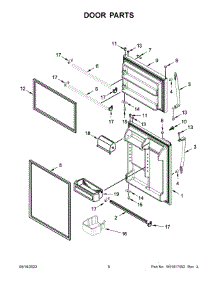Door Parts parts for Whirlpool Top-Mount Refrigerator WRT511SZDW02 from AppliancePartsPros.com