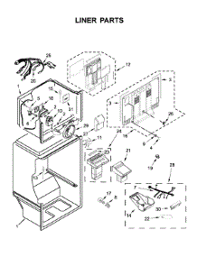 Liner Parts parts for Whirlpool Top-Mount Refrigerator WRT518SZKV00 from AppliancePartsPros.com