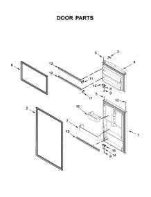 Door Parts parts for Whirlpool Top-Mount Refrigerator WRT518SZKV00 from AppliancePartsPros.com