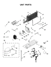 Unit Parts parts for Whirlpool Top-Mount Refrigerator WRT519SZDB06 from AppliancePartsPros.com
