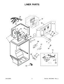 Liner Parts parts for Whirlpool Top-Mount Refrigerator WRT519SZDB07 from AppliancePartsPros.com