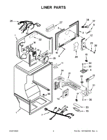 Liner Parts parts for Whirlpool Top-Mount Refrigerator WRT541SZHV01 from AppliancePartsPros.com