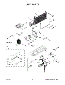 Unit Parts parts for Whirlpool Top-Mount Refrigerator WRT549SZDW04 from AppliancePartsPros.com