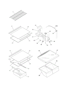Shelves parts for White Westinghouse Top-Mount Refrigerator WRT8G3EWX from AppliancePartsPros.com