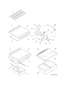 Shelves parts for White Westinghouse Top-Mount Refrigerator WRT8G3EWY from AppliancePartsPros.com