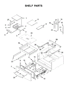 Shelf Parts parts for Whirlpool Bottom-Mount Refrigerator WRX735SDHB01 from AppliancePartsPros.com