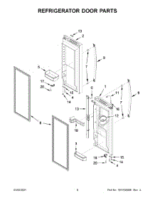 Refrigerator Door Parts parts for Whirlpool Bottom-Mount Refrigerator WRX735SDHB03 from AppliancePartsPros.com