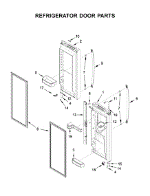 Refrigerator Door Parts parts for Whirlpool Bottom-Mount Refrigerator WRX735SDHV01 from AppliancePartsPros.com