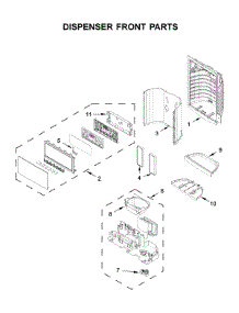 Dispenser Front Parts parts for Whirlpool Bottom-Mount Refrigerator WRX735SDHV01 from AppliancePartsPros.com