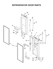 Refrigerator Door Parts parts for Whirlpool Bottom-Mount Refrigerator WRX735SDHV02 from AppliancePartsPros.com