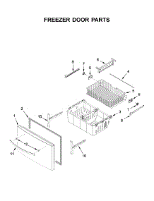 Freezer Door Parts parts for Whirlpool Bottom-Mount Refrigerator WRX735SDHV02 from AppliancePartsPros.com