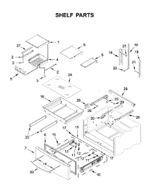 Shelf Parts parts for Whirlpool Bottom-Mount Refrigerator WRX735SDHV02 from AppliancePartsPros.com