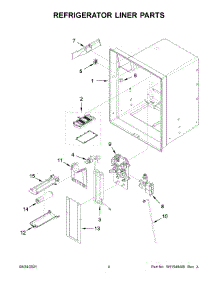 Refrigerator Liner Parts parts for Whirlpool Bottom-Mount Refrigerator WRX735SDHV05 from AppliancePartsPros.com