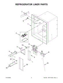 Refrigerator Liner Parts parts for Whirlpool Bottom-Mount Refrigerator WRX735SDHV08 from AppliancePartsPros.com
