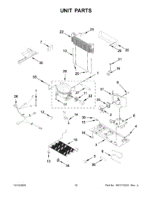 Unit Parts parts for Whirlpool Bottom-Mount Refrigerator WRX735SDHV08 from AppliancePartsPros.com