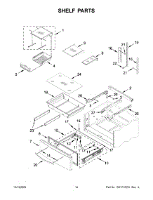 Shelf Parts parts for Whirlpool Bottom-Mount Refrigerator WRX735SDHV08 from AppliancePartsPros.com