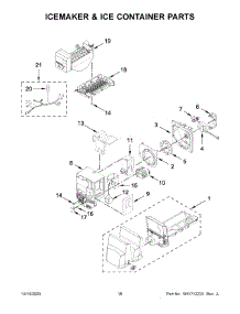 Icemaker & Ice Container Parts parts for Whirlpool Bottom-Mount Refrigerator WRX735SDHV08 from AppliancePartsPros.com