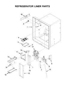 Refrigerator Liner Parts parts for Whirlpool Bottom-Mount Refrigerator WRX735SDHW02 from AppliancePartsPros.com