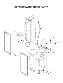 Refrigerator Door Parts parts for Whirlpool Bottom-Mount Refrigerator WRX735SDHW02 from AppliancePartsPros.com