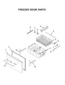 Freezer Door Parts parts for Whirlpool Bottom-Mount Refrigerator WRX735SDHW02 from AppliancePartsPros.com