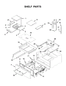 Shelf Parts parts for Whirlpool Bottom-Mount Refrigerator WRX735SDHW02 from AppliancePartsPros.com