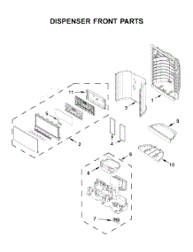 Dispenser Front Parts parts for Whirlpool Bottom-Mount Refrigerator WRX735SDHW02 from AppliancePartsPros.com