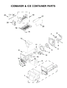 Icemaker & Ice Container Parts parts for Whirlpool Bottom-Mount Refrigerator WRX735SDHW02 from AppliancePartsPros.com