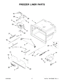 Freezer Liner Parts parts for Whirlpool Bottom-Mount Refrigerator WRX735SDHW03 from AppliancePartsPros.com