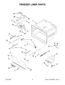 Freezer Liner Parts parts for Whirlpool Bottom-Mount Refrigerator WRX735SDHZ02 from AppliancePartsPros.com