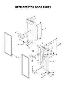 Refrigerator Door Parts parts for Whirlpool Bottom-Mount Refrigerator WRX735SDHZ03 from AppliancePartsPros.com