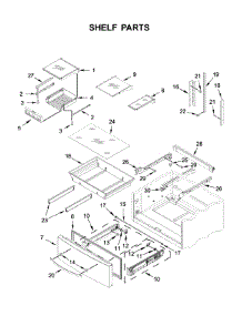Shelf Parts parts for Whirlpool Bottom-Mount Refrigerator WRX735SDHZ03 from AppliancePartsPros.com