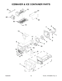 Icemaker & Ice Container Parts parts for Whirlpool Bottom-Mount Refrigerator WRX735SDHZ04 from AppliancePartsPros.com
