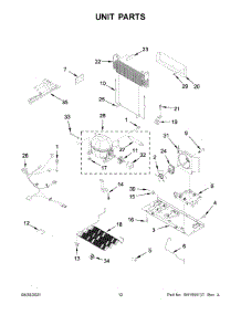 Unit Parts parts for Whirlpool Bottom-Mount Refrigerator WRX735SDHZ06 from AppliancePartsPros.com