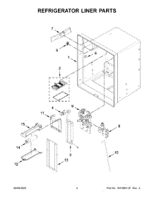 Refrigerator Liner Parts parts for Whirlpool Bottom-Mount Refrigerator WRX735SDHZ09 from AppliancePartsPros.com