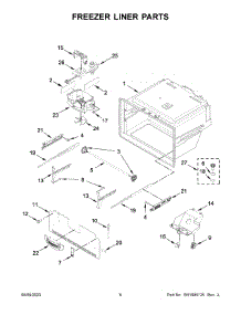 Freezer Liner Parts parts for Whirlpool Bottom-Mount Refrigerator WRX735SDHZ09 from AppliancePartsPros.com