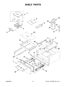 Shelf Parts parts for Whirlpool Bottom-Mount Refrigerator WRX735SDHZ09 from AppliancePartsPros.com