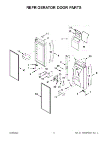 Refrigerator Door Parts parts for Whirlpool Refrigerator WRX986SIHV03 from AppliancePartsPros.com