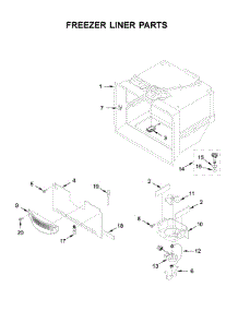 Freezer Liner Parts parts for Whirlpool Bottom-Mount Refrigerator WRX986SIHZ01 from AppliancePartsPros.com