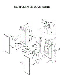 Refrigerator Door Parts parts for Whirlpool Bottom-Mount Refrigerator WRX986SIHZ01 from AppliancePartsPros.com