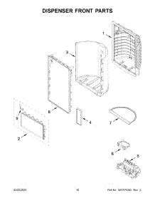 Dispenser Front Parts parts for Whirlpool Refrigerator WRX986SIHZ03 from AppliancePartsPros.com