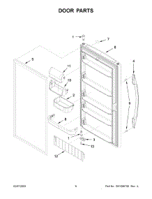 Door Parts parts for Whirlpool Refrigerator WSR57R18DM05 from AppliancePartsPros.com